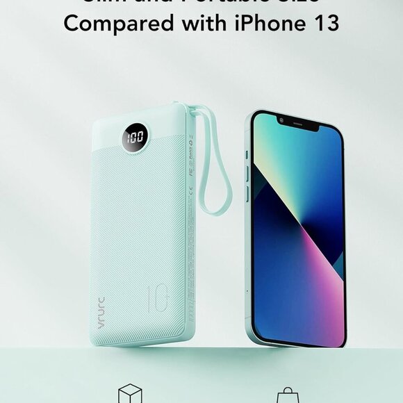 Portable Charger Power Bank, 10000mAh Travel Essentials Battery Pack, 5 Outputs - Picture 5 of 8